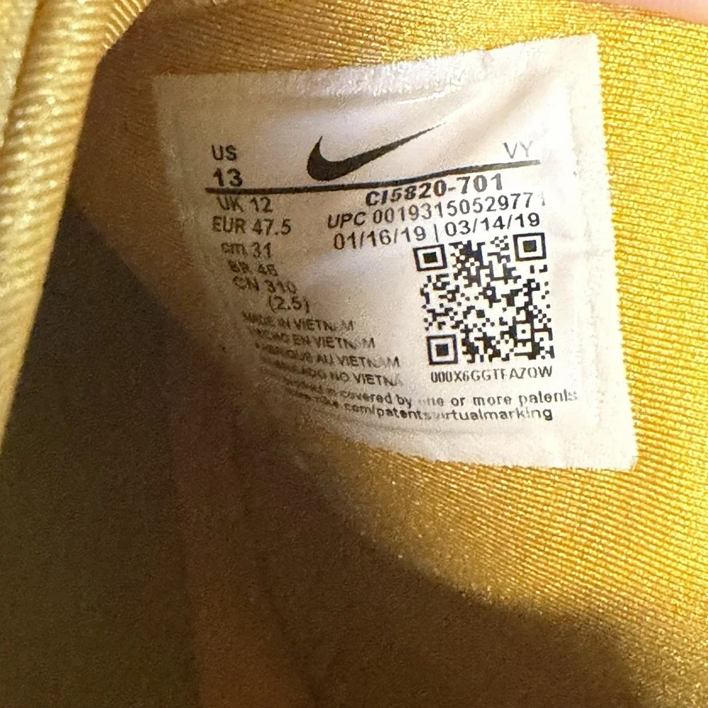 Nike Metcon Sport Training Shoes Mens Sz 13 Yellow Black CI5820-701 Workout Gym